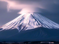 富士山，日本的守护神，山巅的风暴与温柔