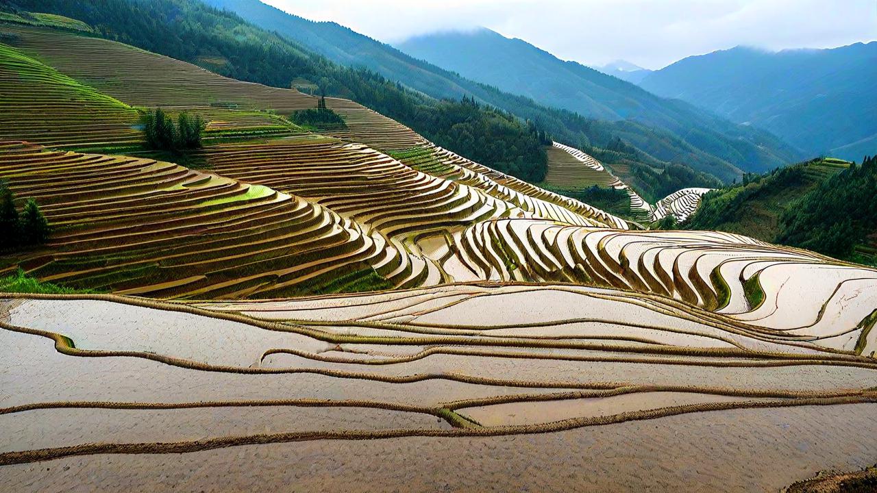 龙脊梯田，一幅流动的山水交响曲-第2张图片-广西旅游攻略网