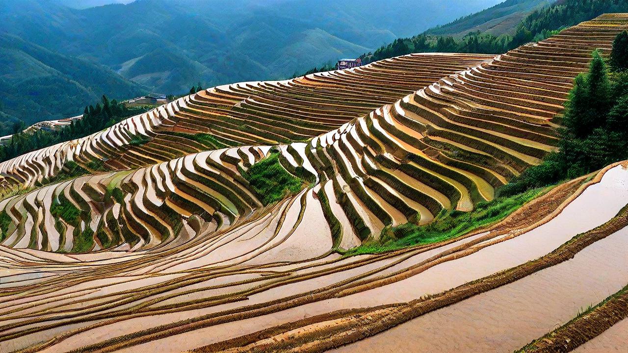 龙脊梯田，一幅流动的山水交响曲-第3张图片-广西旅游攻略网