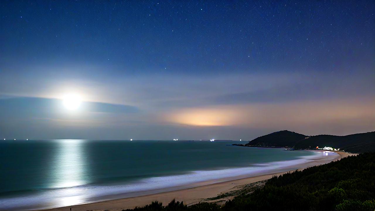 惠风东来，双月湾的月光与星辰-第3张图片-广西旅游攻略网